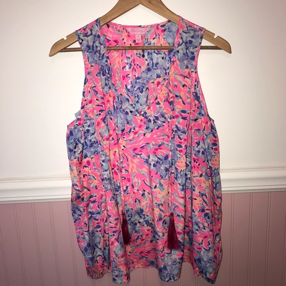 Lilly Pulitzer Finch Top Cold Shoulder - Picture 2 of 6